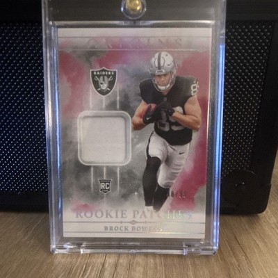 Panini 2024 Origins Brock Bowers Rookie Patches #RPT-BBO Red /99 Raiders