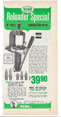1966 RCBS Precisioneered Gun Reloading Equipment & Norma-Precision Vintage Ads