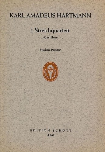 1. Streichquartett Karl Amadeus Hartmann Studyscore String Quartet Schott Music - Picture 3 of 4