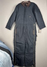 Dickies Premium Insulated Coveralls Mens Large Short Blue Workwear TV239DN