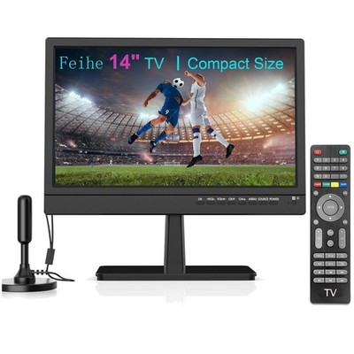 14'' Small Kitchen TV - HD LCD Flat Screen with HDMI/USB/VGA