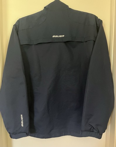 Bauer Team Jacket Youth Size LG Blue Hockey Warm Up Full Zip Lined - Picture 2 of 17