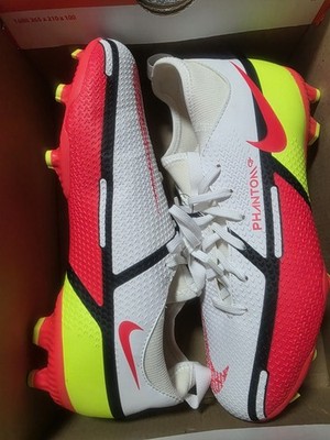 Nike JR Phantom GT2 Academy DF FGMG White Bright Crimson Volt Size 5.5y