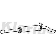 Klarius Centre Exhaust Pipe & Silencer for Skoda Rapid TSi 86 CBZA 1.2 2012-2015