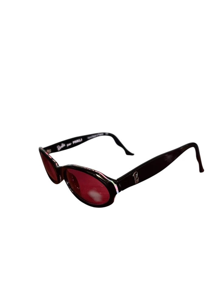 VINTAGE ALAIN MIKLI FOR BARBIE BLACK " LEGS " B402 FRANCE SUNGLASSES 1980'S - Image 3 of 4