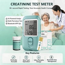 At Home Kidney Function Monitor Kit Blood Creatinine Test Meter with 25 Strips