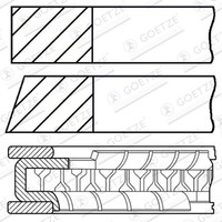 Kolbenringsatz Goetze Engine 08-144200-00 FüR X01 Corsa CC Opel Astra T98 F35