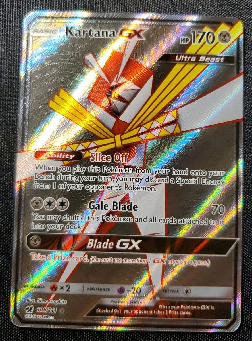 Kartana GX (Full Art) Ultra Rare SM Crimson Invasion 106/111 NM Pokemon Tcg Card