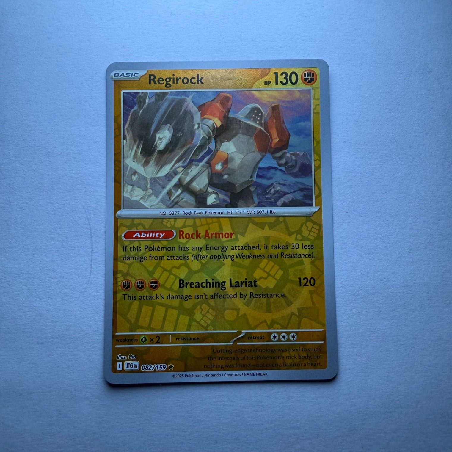 Regirock Rare SV09: Journey Together 082/159 NM reverse holo