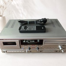 TEAC AD-RW950 CD Recorder Reverse Cassette Deck Tested Japan Used Silver