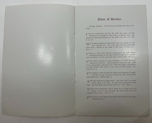 1901 Queen Victoria Memorial Service Program – Trinity Church Pittsburgh – Rare - Picture 3 of 8