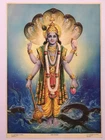 India 50's Print LORD VISHNU. By Indra Sharma Brijbasi 14in x 20in (15864)