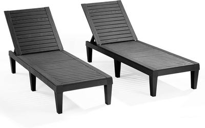 #ad Nestl Patio Chairs Black Chaise Lounge Chair Outdoor 5 Position Adjustable Su $242.87