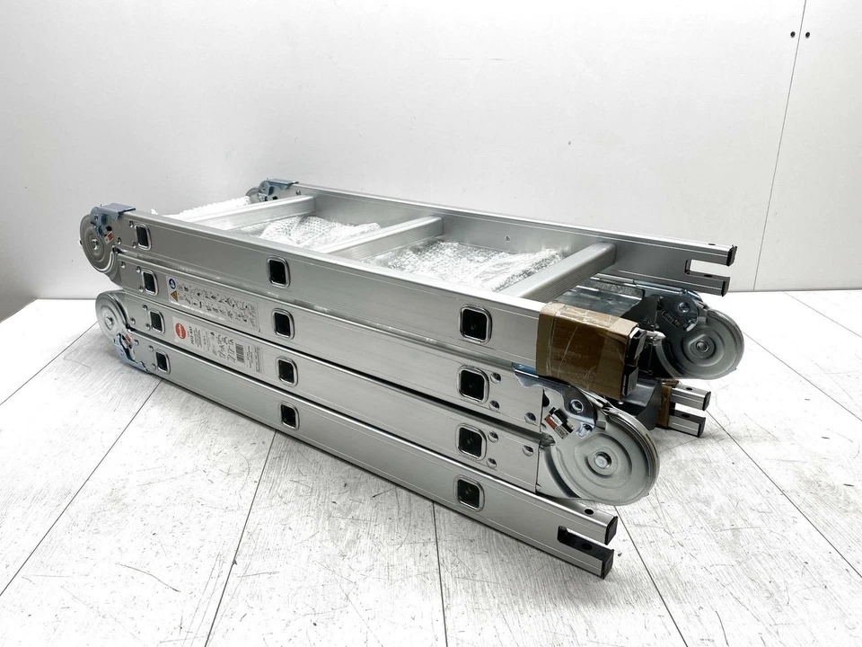 Scala pieghevole in alluminio Hailo M60 7412-037 4x3, con piattaforma 150 kg B - Immagine 4 di 4