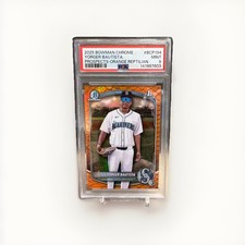 Bowman Chrome Prospects Yorger Bautista Orange Reptilian /25 PSA 9
