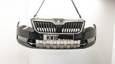 SKODA SUPERB MK3 3V BUMPER FRONT WITH PARKING SENSORS IN BLACK MAGIC / LF9R 2016