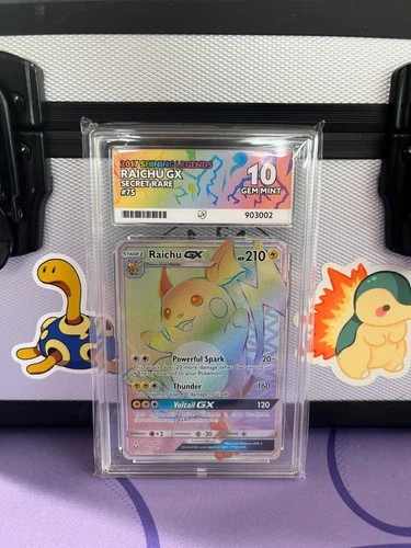 Raichu GX #75 - Pokemon Shining Legends 2017 - ACE 10 GEM MINT