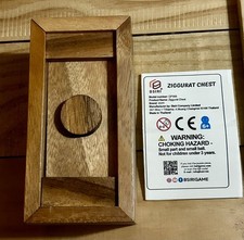 BSIRI Ziggurat Chest Wooden Brain Teasers Box/Bank with Secret Open 5.5" x 2.75"