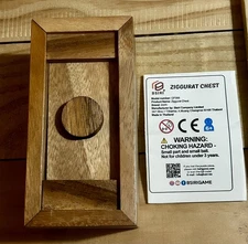 BSIRI Ziggurat Chest Wooden Brain Teasers Box/Bank with Secret Open 5.5" x 2.75"