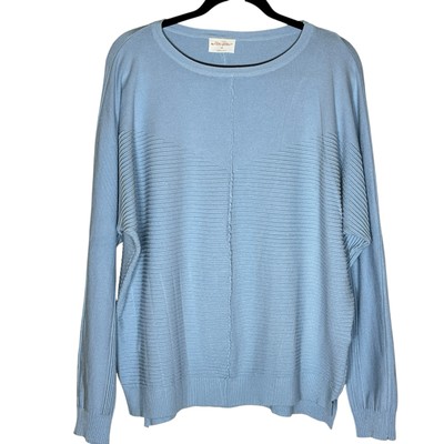 Allie Rose Dolman Sleeve Textured Lightweight Sweater 1XL