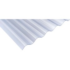 Clear PVC Corrugated Roofing Sheet 660mm Wide Shed, Garage & Carport Roof Panel