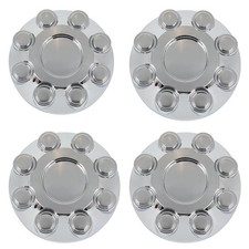 Silver Hub Caps Wheel Center Caps Corrosion-Free Sturdy Universal Set of 4