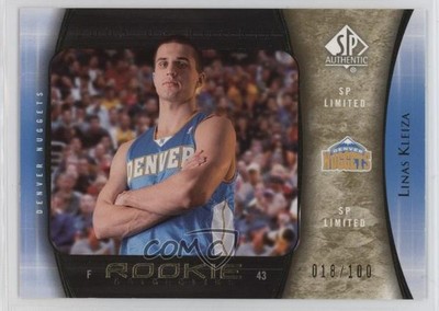 2005-06 SP Authentic Authentics Limited 18/100 Linas Kleiza #136 Rookie RC 16q7