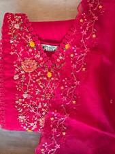 Elegant Kurta sets with embroidery and sequence work, Organza dupatta