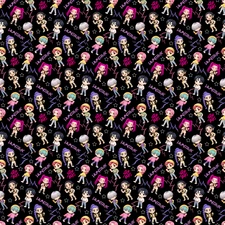 K-Pop Huntrix Demon Hunters Cotton Fabric by the 1/2 Yard, 57-58" Width