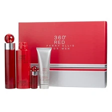 Perry Ellis 360 Red Eau de Toilette 4PCS Gift Set For Men