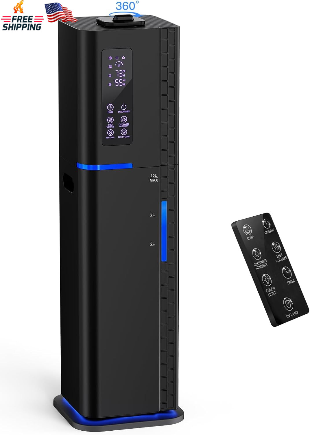 Top Fill Quiet Large Room 60h Timer Black