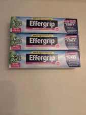 Effergrip Denture Adhesive Cream Extra Strong Holding Power 2.5 oz (3 packs)