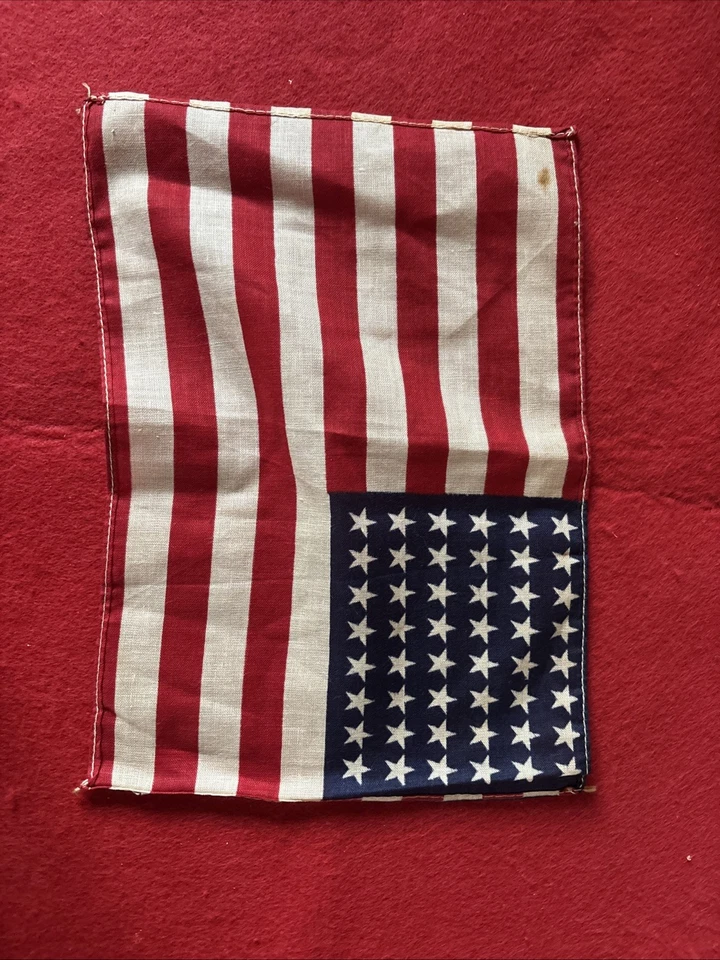 WW2 US ARMY DRAPEAU AMERICAIN USA  26 X 18 CM FLAG 48 ETOILES - Photo 2/2