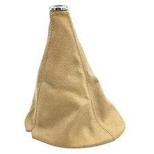 Automotive Shift Knob Dust Cover, Leather Construction, Shifter Boot Beige