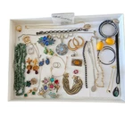 Vtg Jewelry Lot Art Deco MCM Sterling Bakelite Amethyst Czech Glass Gold-filled
