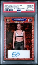 2024 LEAF COLLECTIVE 1989 PRO SET ERIN BLANCHFIELD ORANGE AUTO #1/1 PSA 10 UFC