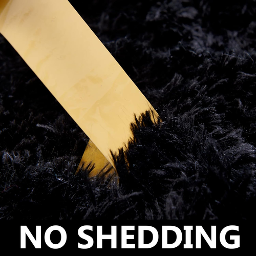 Shaggy Black Rug, 2X3 Area Rugs for Living Room, Anti-Skid Extra Comfy Fluffy Fl - Picture 5 of 12