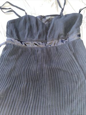 WAYNE COOPER  Cute Black Onyx Crinkled Sundress Size 2
