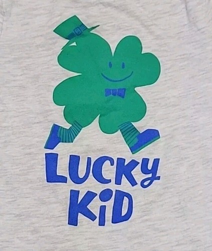 Old Navy Toddler 2T Shamrock T Shirt St Pattys Lucky Kid Gray Short Sleeve - Picture 4 of 10
