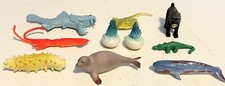 Lot 9 Ocean Sea Life Animals And 1 orangutan Educational Figures Toys 1990
