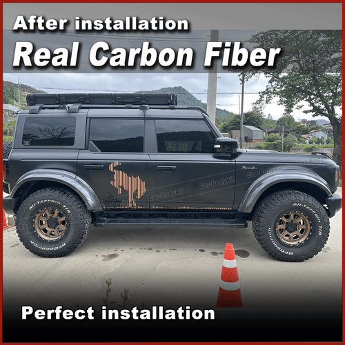 Fit For Ford Bronco 2021-2023 REAL CARBON Wide Fender Flares Wheel Arch BODYKIT - Picture 6 of 15