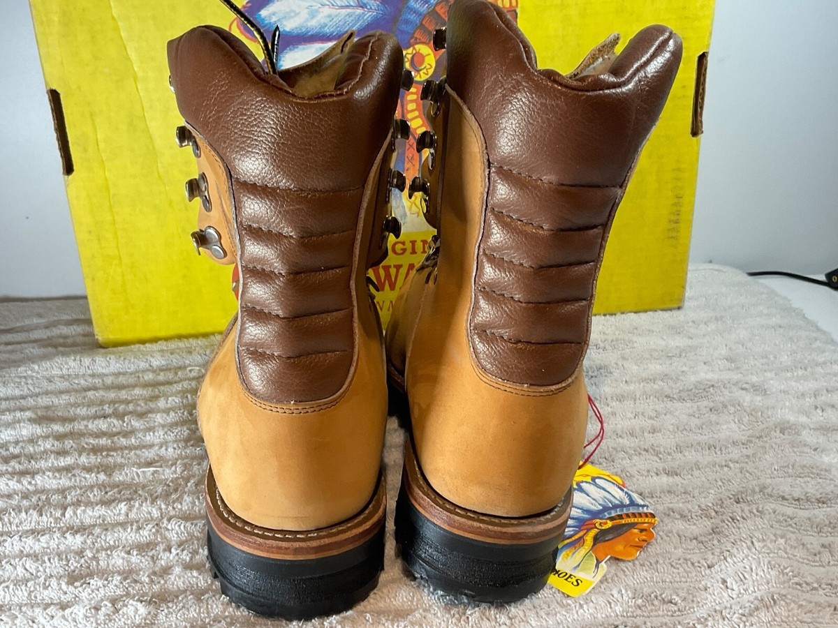 NOS Vintage Chippewa 9” 25468 LEATHER WORK BOOT VIBRAM SOLE 