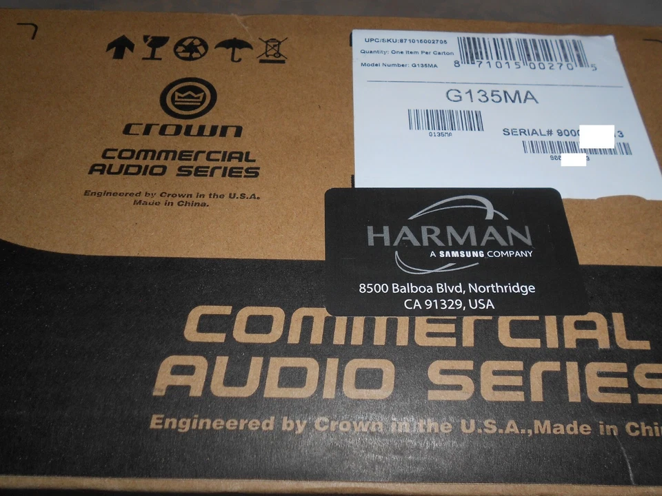 CROWN G135MA 35W Mixer/Amplifier Three channel Commercial Audio Series 135MA NEW - Image 3 of 4