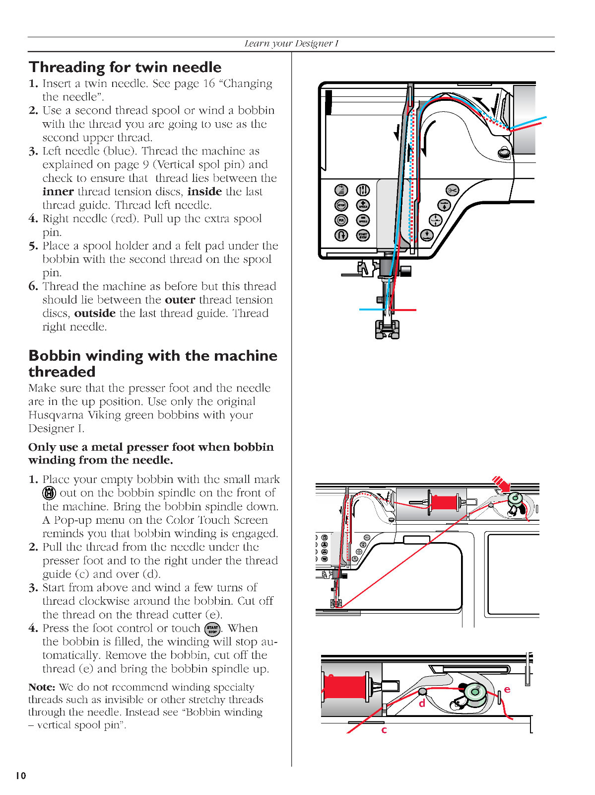 Husqvarna Viking Designer 1 Sewing Embroidery Machine User Guide Manual ...