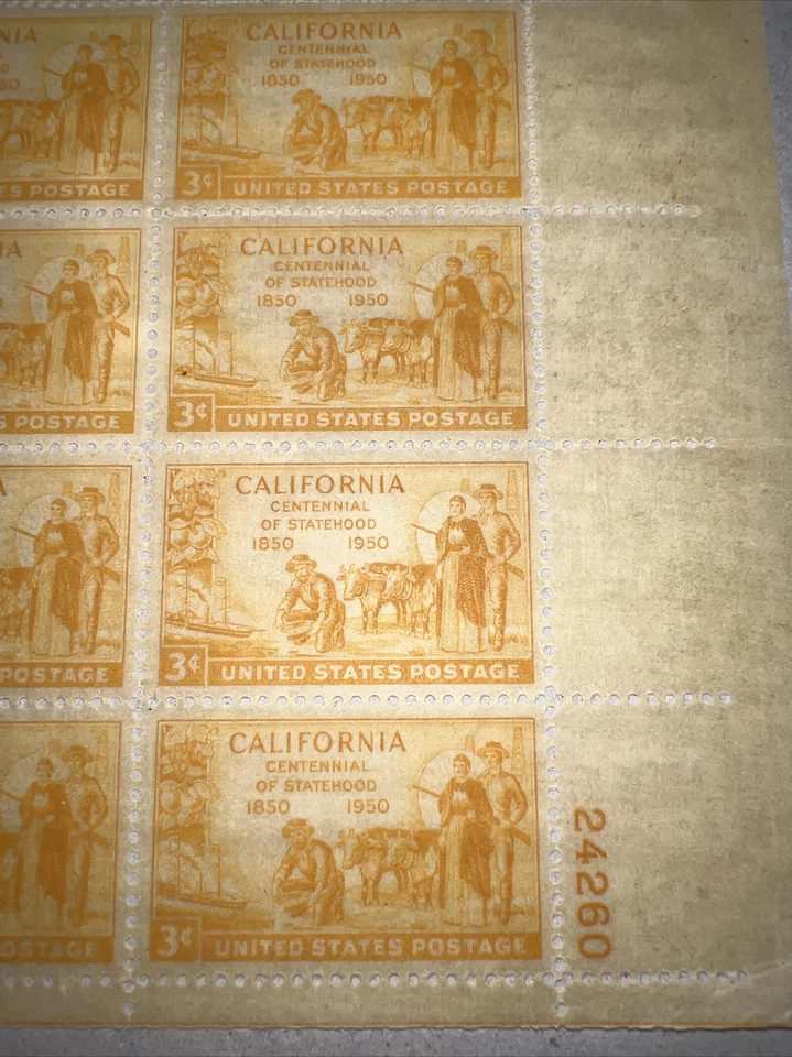 Scott #997, California Centennial of statehood, 1850-1950, 3c, MNH, - Image 2 of 3