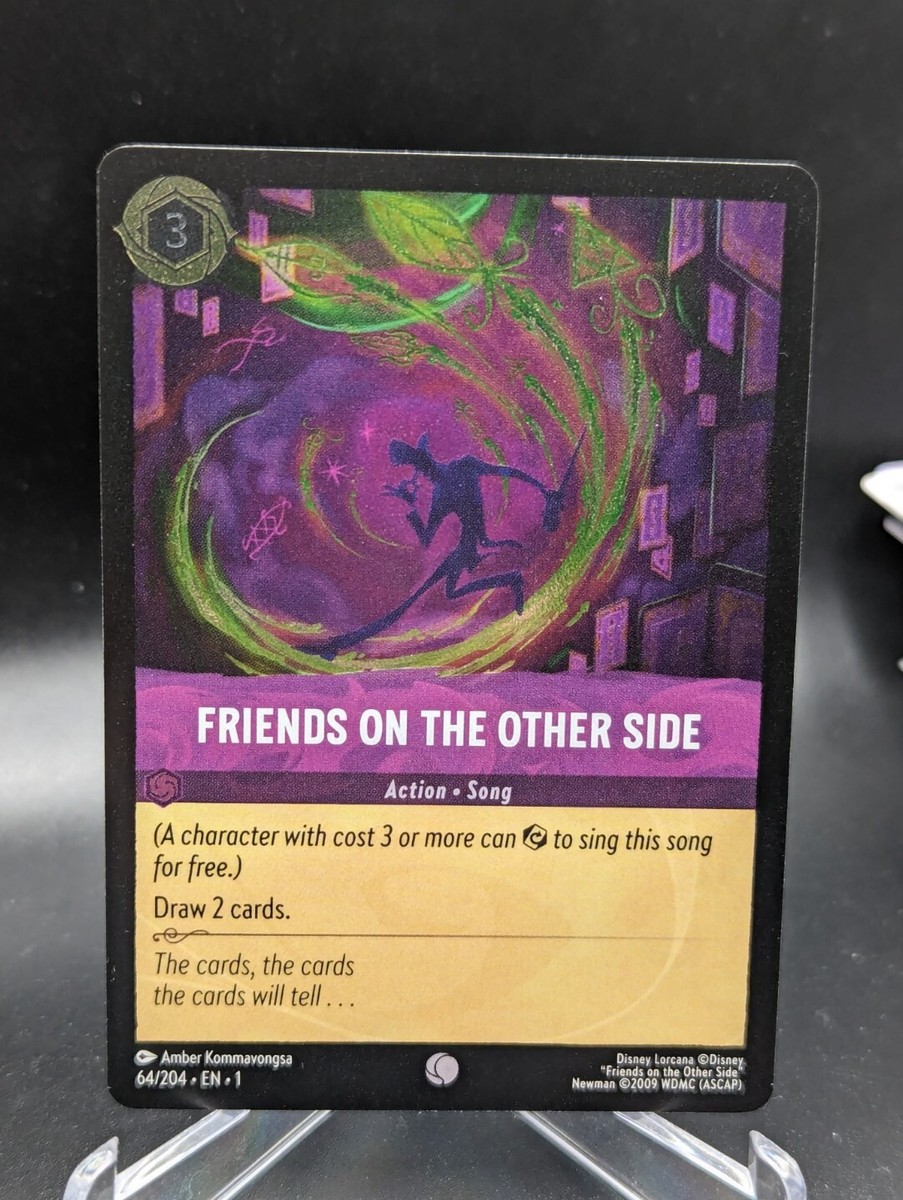 Disney Lorcana Trading Card Game The First Chapter Common Foil Friends on The Other Side #64 Disney Lorcana Trading Card Game The First Chapter Common Foil Friends on The Other Side #64