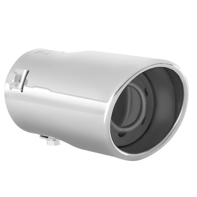 Car Muffler Tip Exhaust Pipe, Stainless Steel Chrome Effect, Fit 1.75-2.5 inch 