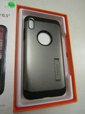 SPIGEN CASE, IPHONE 6.5", GRAY/BLACK, PLEASE READ! 9019