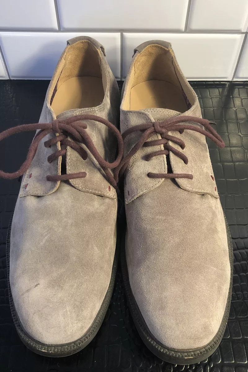 Sebago Mens Size 11.5 Hommes Nubuck Oxford Shoes Leather Lace Up Round Toe