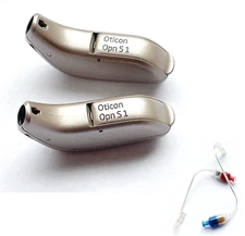 Used, Left & Right of Oticon OPN S1 miniRITE  T / 312 bat.    -     USA Shipping